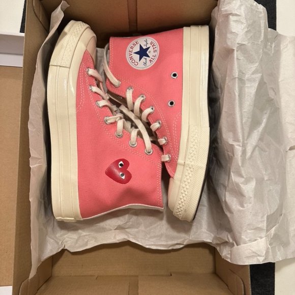Converse x CDG Play Pink Converse - Picture 2 of 3